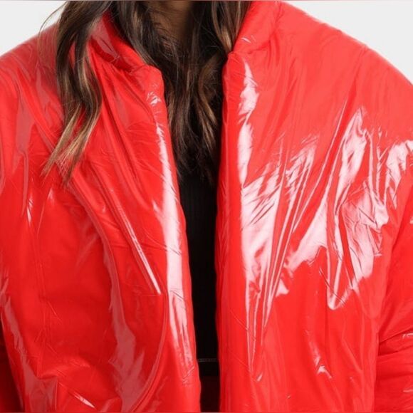 NWT Club Paradise Unisex Paxton Puffer Jacket No Front Closure - Red - Large - Picture 6 of 6